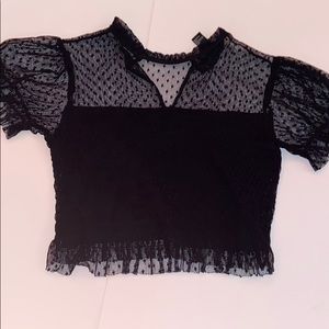 Forever 21 black crop top shirt